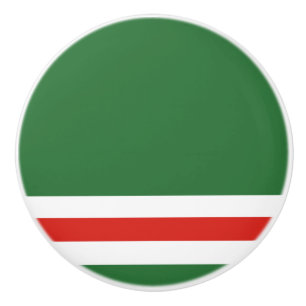 Bouton De Porte En Céramique Drapeau de la République tchétchène d'Ichkérie