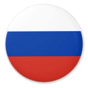 Bouton De Porte En Céramique Drapeau de la Russie