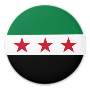 Bouton De Porte En Céramique Drapeau de la Syrie