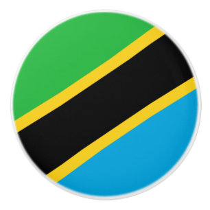 Bouton De Porte En Céramique Drapeau de la Tanzanie