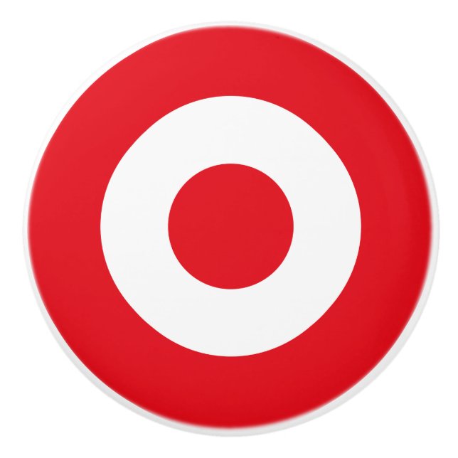 Bouton De Porte En Céramique Drapeau de la Turquie rond armée ronde nationale (Devant)