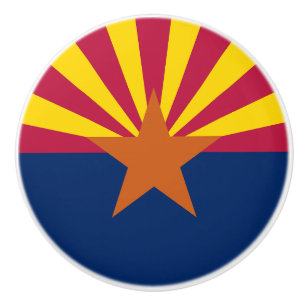 Bouton De Porte En Céramique Drapeau de l'Arizona