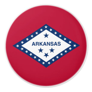 Bouton De Porte En Céramique Drapeau de l'Arkansas