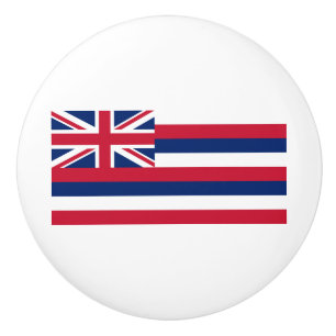 Bouton De Porte En Céramique Drapeau de l'État d'Hawaï