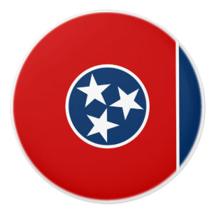 Bouton De Porte En Céramique Drapeau de l'État du Tennessee