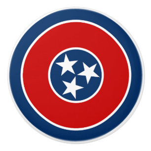Bouton De Porte En Céramique Drapeau de l'État du Tennessee