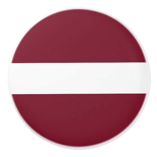 Bouton De Porte En Céramique Drapeau de Lettonie (Devant)