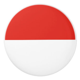 Bouton De Porte En Céramique Drapeau de l'Indonésie