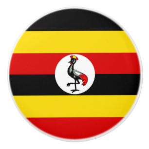 Bouton De Porte En Céramique Drapeau de l'Ouganda