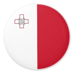 Bouton De Porte En Céramique Drapeau de Malte