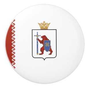 Bouton De Porte En Céramique Drapeau de Mari El