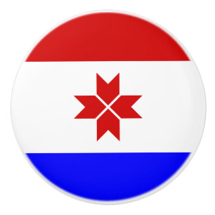 Bouton De Porte En Céramique Drapeau de Mordovie