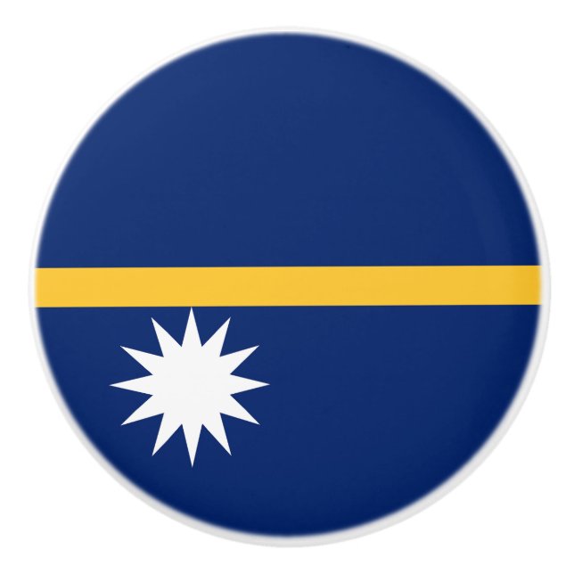Bouton De Porte En Céramique Drapeau de Nauru (Devant)