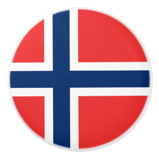 Bouton De Porte En Céramique Drapeau de Norvège Ceramic Knob