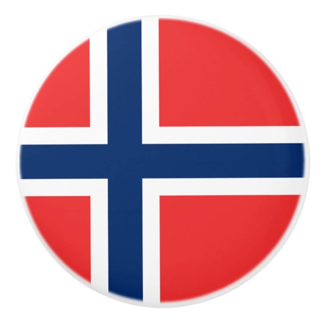 Bouton De Porte En Céramique Drapeau de Norvège Ceramic Knob (Devant)