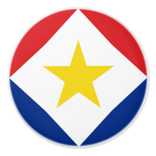 Bouton De Porte En Céramique Drapeau de Saba