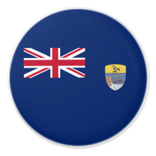 Bouton De Porte En Céramique Drapeau de Sainte-Hélène