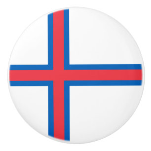 Bouton De Porte En Céramique Drapeau des îles Féroé
