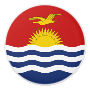 Bouton De Porte En Céramique Drapeau des Kiribati