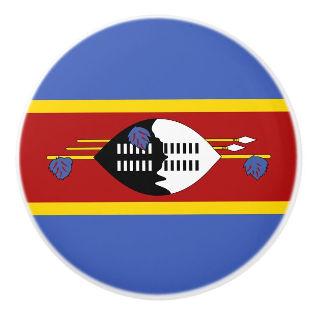 Bouton De Porte En Céramique Drapeau d'Eswatini (Devant)