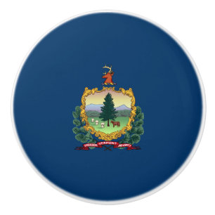 Bouton De Porte En Céramique Drapeau d'État du Vermont