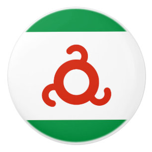 Bouton De Porte En Céramique Drapeau d'Ingushetia