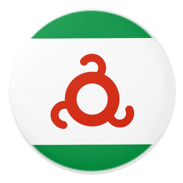 Bouton De Porte En Céramique Drapeau d'Ingushetia (Devant)