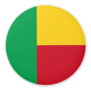 Bouton De Porte En Céramique Drapeau du Bénin