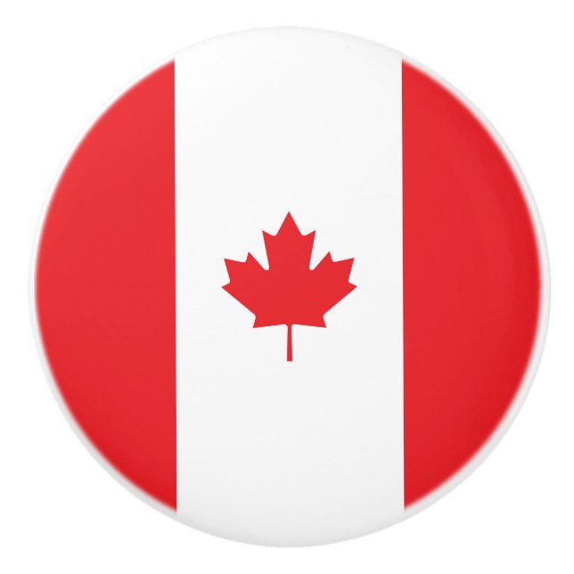 Bouton De Porte En Céramique Drapeau du Canada (Devant)