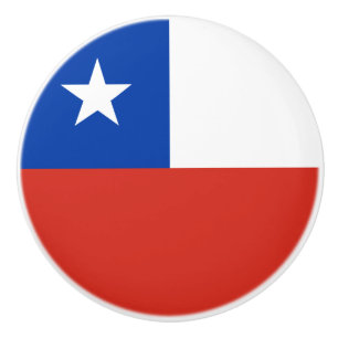 Bouton De Porte En Céramique Drapeau du Chili Ceramic Knob