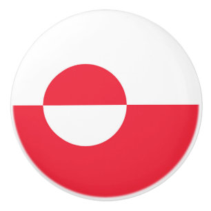 Bouton De Porte En Céramique Drapeau du Groenland