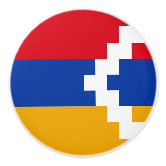 Bouton De Porte En Céramique Drapeau du Haut-Karabagh (Devant)