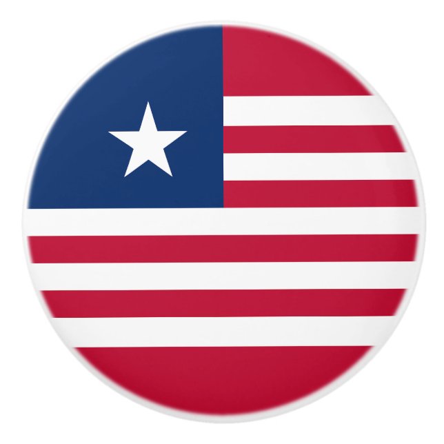 Bouton De Porte En Céramique Drapeau du Liberia (Devant)