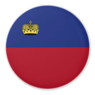 Bouton De Porte En Céramique Drapeau du Liechtenstein