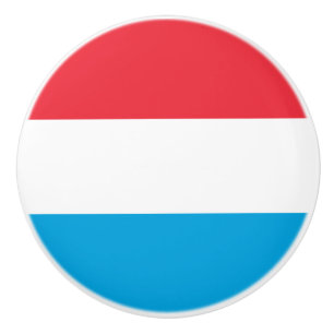 Bouton De Porte En Céramique Drapeau du Luxembourg