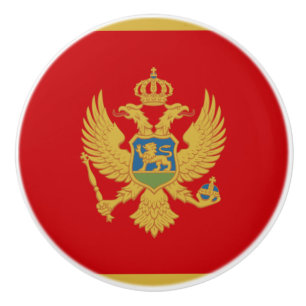 Bouton De Porte En Céramique Drapeau du Monténégro Ceramic Knob