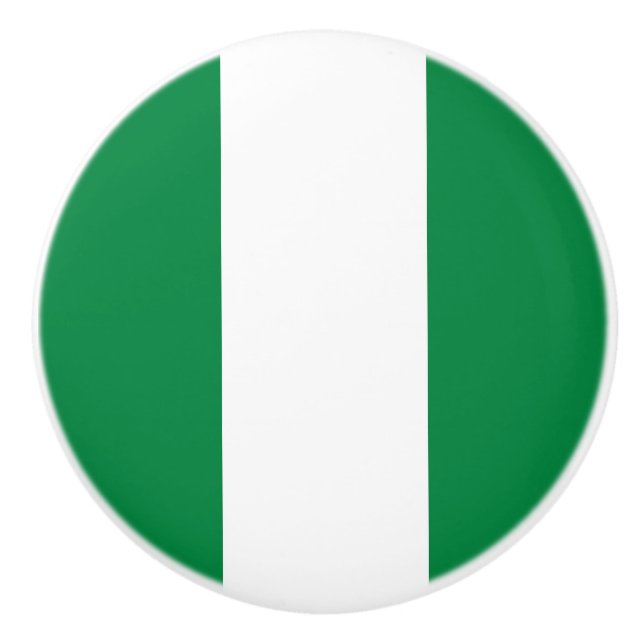 Bouton De Porte En Céramique Drapeau du Nigeria (Devant)
