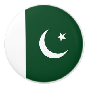 Bouton De Porte En Céramique Drapeau du Pakistan