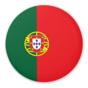 Bouton De Porte En Céramique Drapeau du Portugal