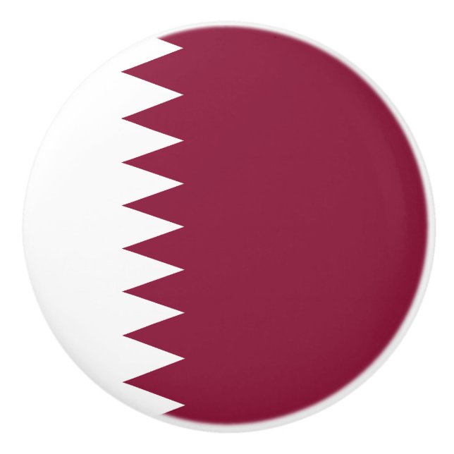 Bouton De Porte En Céramique Drapeau du Qatar (Devant)