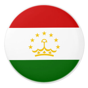 Bouton De Porte En Céramique Drapeau du Tadjikistan