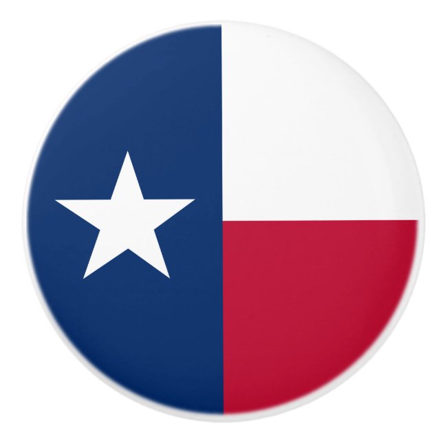 Bouton De Porte En Céramique Drapeau du Texas (Devant)
