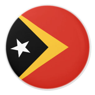 Bouton De Porte En Céramique Drapeau du Timor oriental