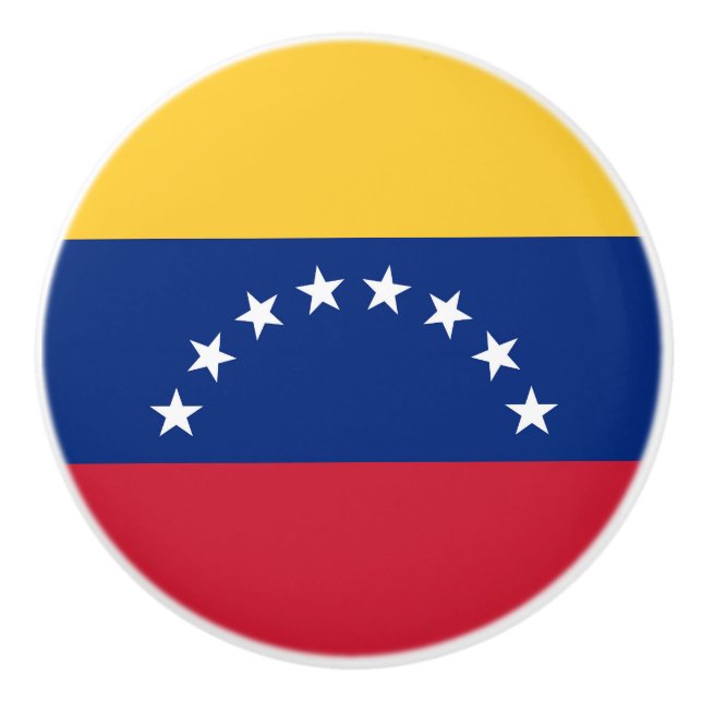 Bouton De Porte En Céramique Drapeau du Venezuela (Devant)