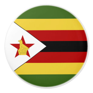 Bouton De Porte En Céramique drapeau du Zimbabwe