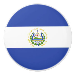 Bouton De Porte En Céramique Drapeau El Salvador