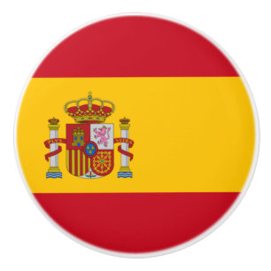 Bouton De Porte En Céramique Drapeau espagnol (Espagne)