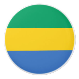 Bouton De Porte En Céramique Drapeau gabonais (Gabon)