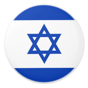 Bouton De Porte En Céramique Drapeau Israël