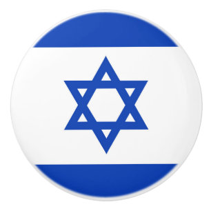Bouton De Porte En Céramique Drapeau Israël